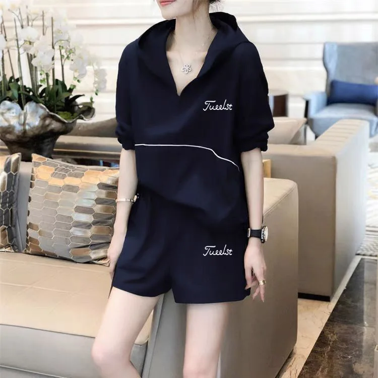 Summer women's casual shorts + T-shirt sportswear brand women's sportswear Breathable women's casual wear golf sportswear