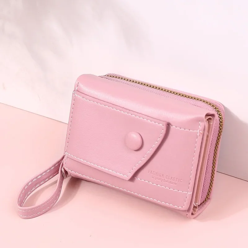 

New Fashion Women Wallet PU Leather Ladies Small Pocket Coin Purse Female Hasp Mini Clutch Card Credit Ladies zipper wallet