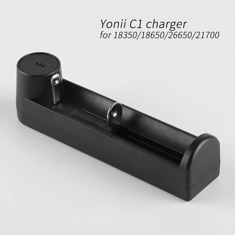 Yonii C1 charger for 18350 18650 26650 21700 0.8A charging current micro USB port battery charger