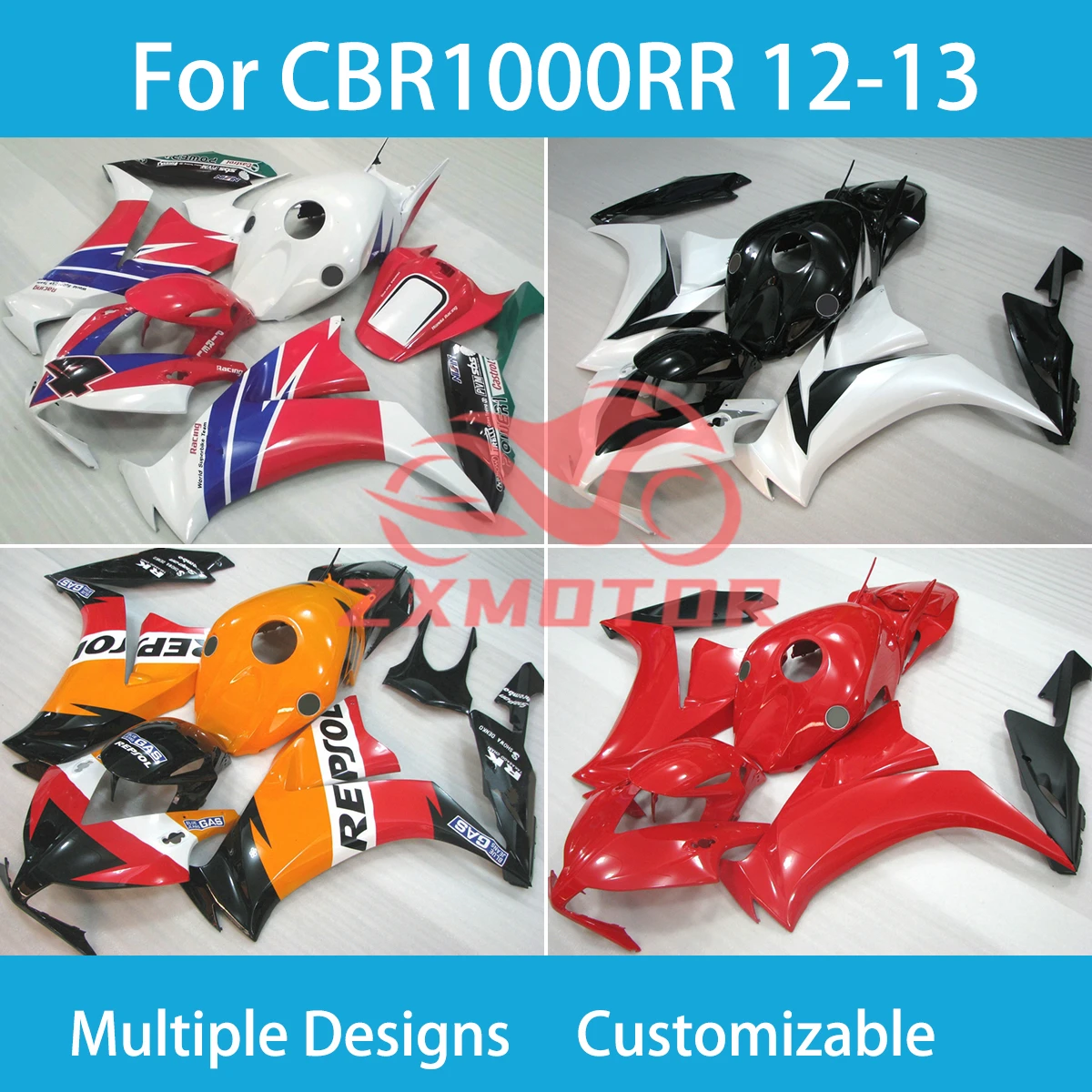 

Новый стиль обтекателей для мотоцикла Honda CBR1000RR 12 13, индивидуальный высококачественный комплект обтекателей CBR 1000RR 2012 2013