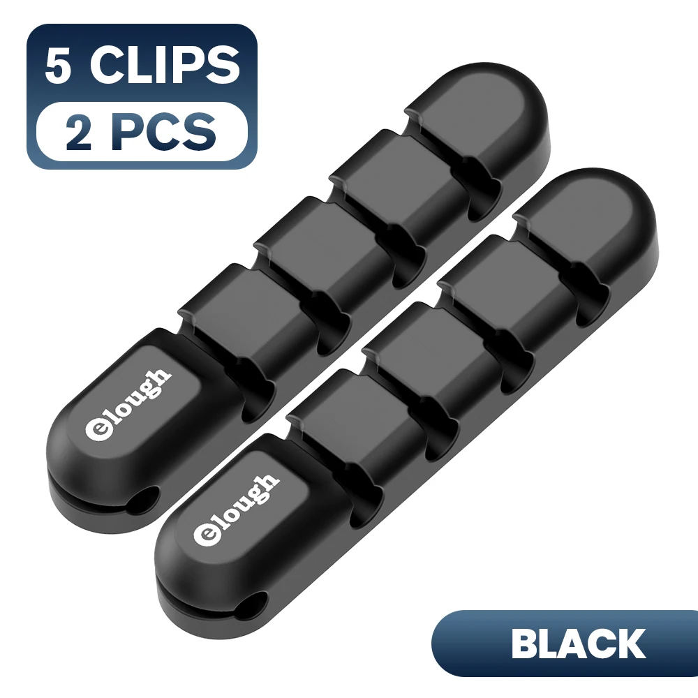 5 Clips 2PCS Black