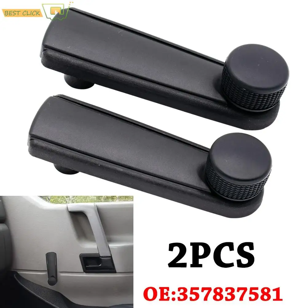 2PCS Window Winder Handle Crank Crankshaft Manual Left Right Repair 357837581 For VW Transporter T4 1990-1994 Passat 1982-1992