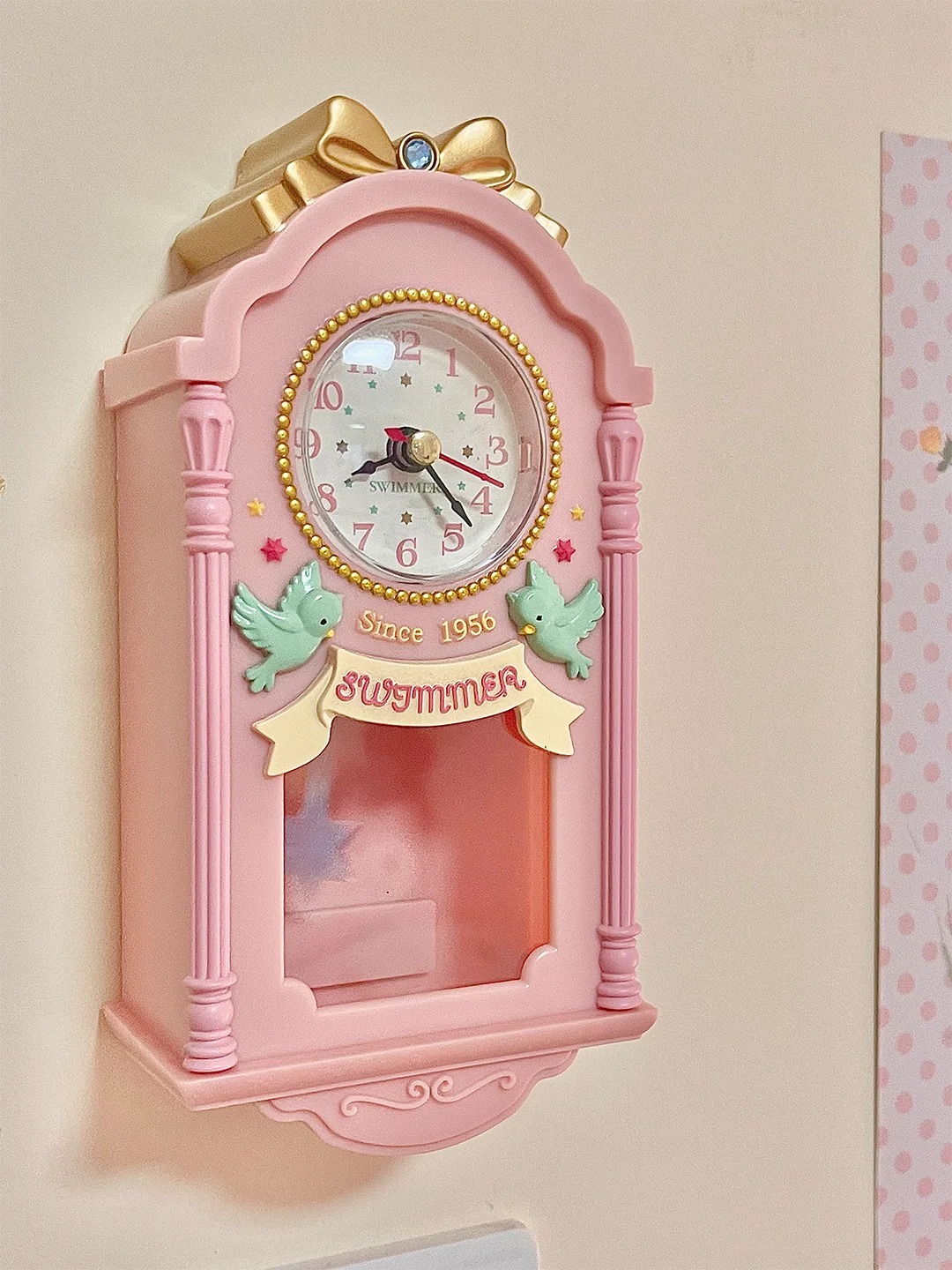 

Girl wall clock swing artifact wall clock bedroom