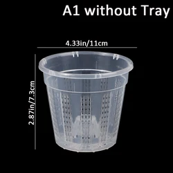 Transparent Drainage Planter Baskets - Breathable Plastic Orchid Flower Pots (A1)