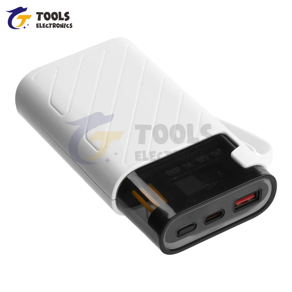 22.5W power bank battery storage box power bank case battery power bank box Case No Soldering Camping Light Mobile Power Kit 3x18650 Battery Box with Cable DIY Charging Treasure