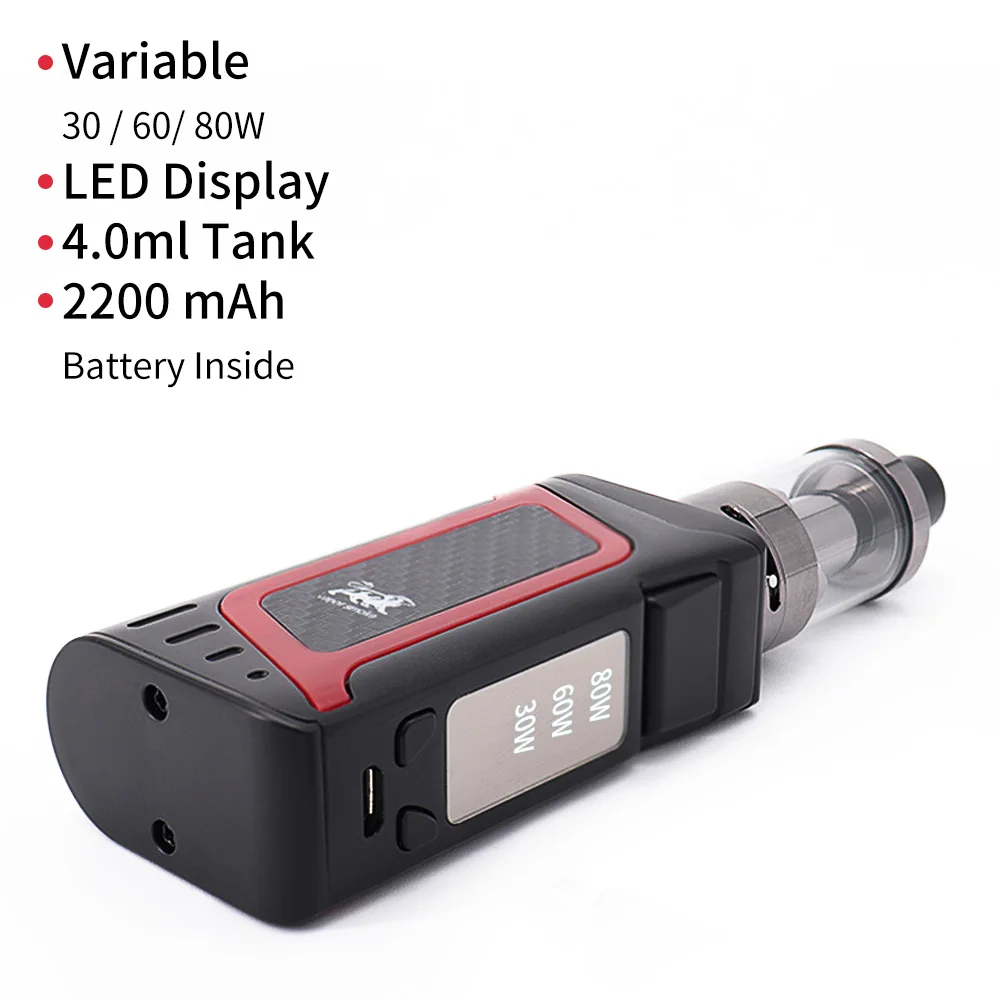 Original 80w Vape Kit Shisha Pen Hookah 2000mah Battery 3.5ml Tank