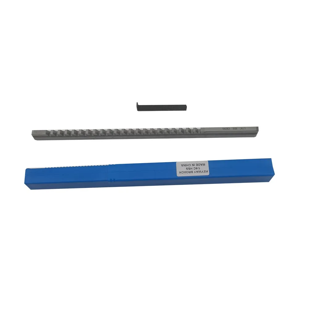 Keyway Broach Tools 1/4 C Push Type Keyway Broach Inch Sized High Speed Steel HSS Cutting Tool for CNC Broaching Machine Metalworking