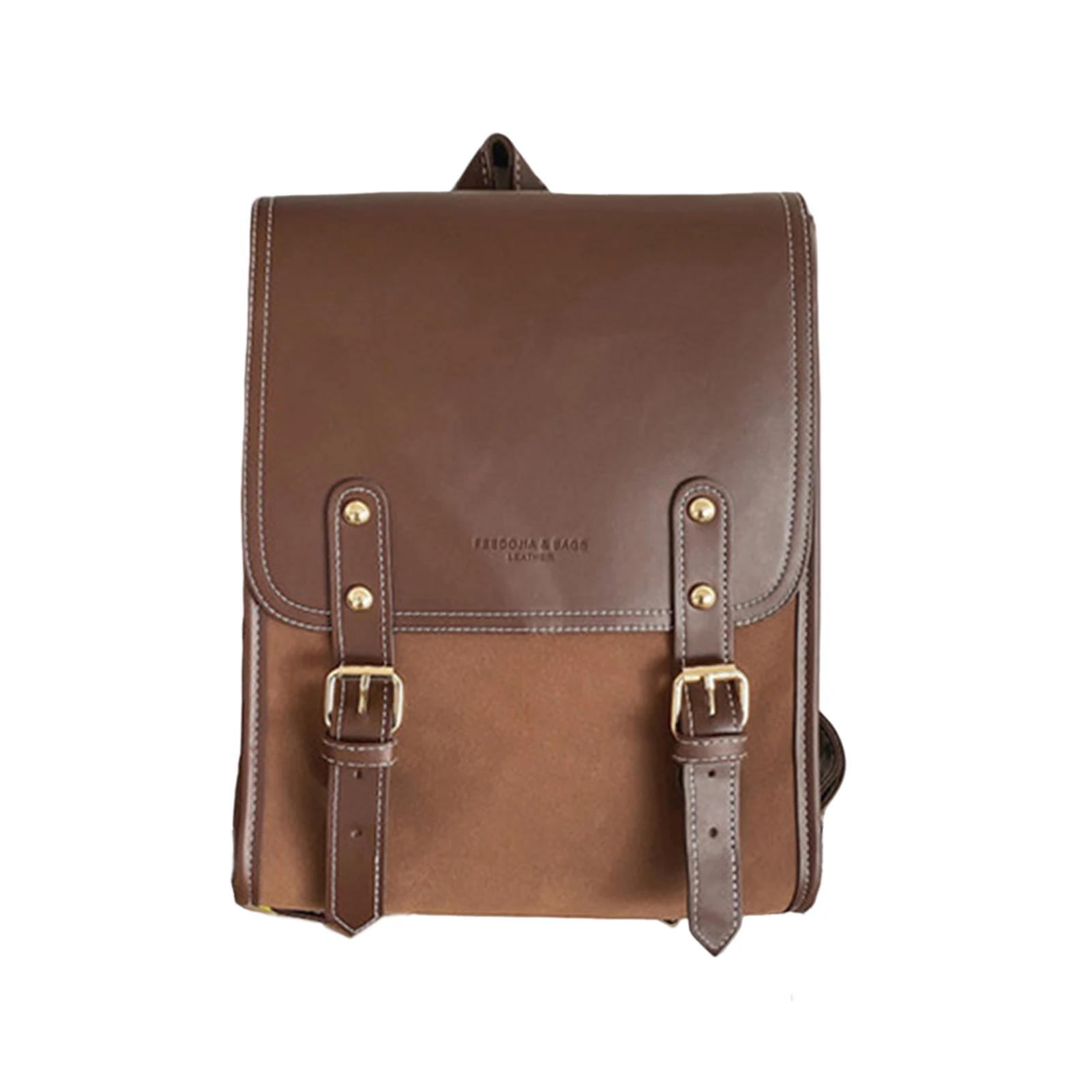 

Retro PU Leather Backpack Water Resistant Travelling Backpack Casual Daypacks for Travel School & Office