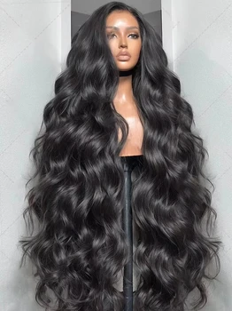 40 42 Inch 13x4 13x6 HD Transparent Body Wave Lace Frontal Wigs For Women 250 Density Preplucked 5x5 Closure Lace Wig Human Hair 1