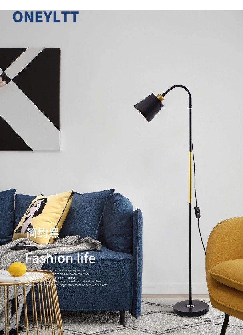 Floor Lamp Simple Floor Lamp Floor Light Wrought Iron LED Standing Lamp