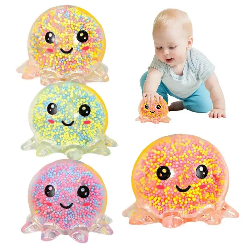 

1PC Glowing Light Squid Vent Ball Squeeze Decompressions Toy Bubble Octopus Ball Stress Relief Toy Birthday Gift For Kids Adults