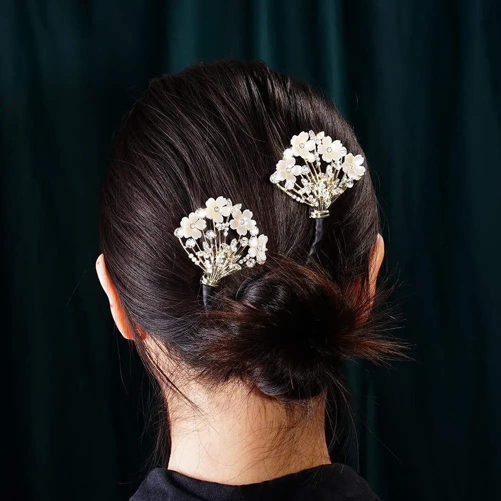 

Rhinestone Flower Hair Clip Geometric Barrettes Hairpin Retro Crystal Clip Hair Claws Women Hair Accessories Ponytail Headwear