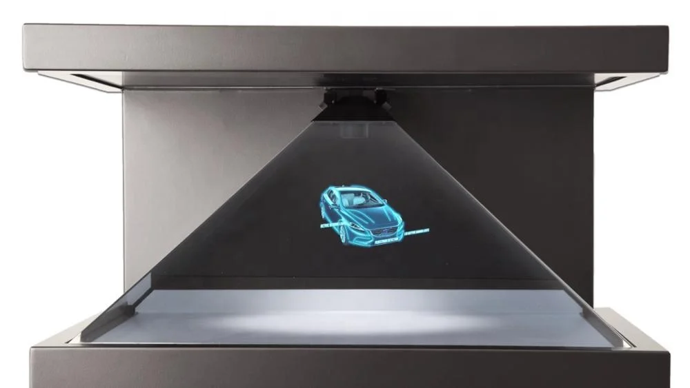 

270 degree 22 inch Pyramid Hologram Display Showcase Attractive ,3D Holographic projection pyramid