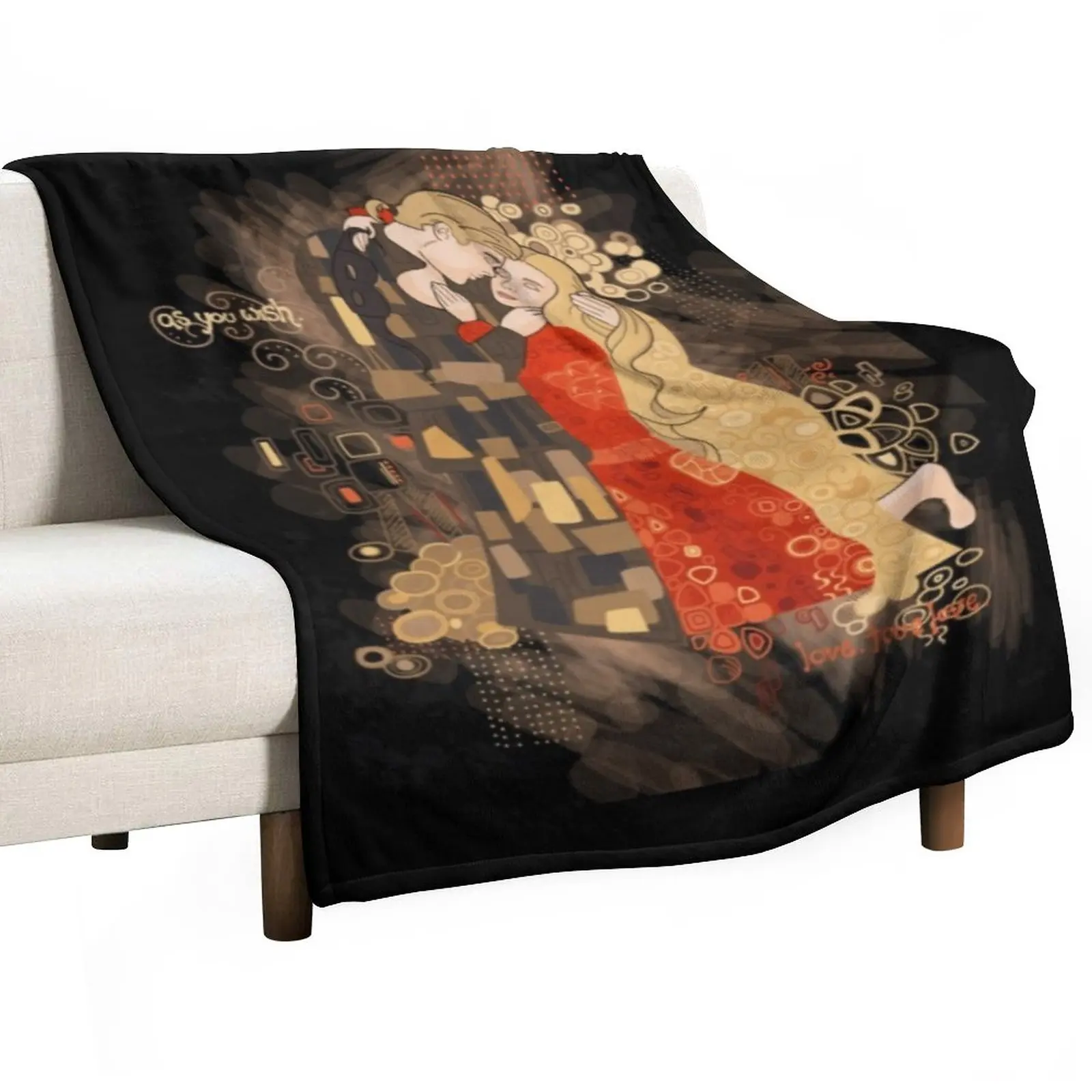 

Princess Bride T-ShirtThe Invention of the Kiss Throw Blanket blankets and throws Hairy Blankets