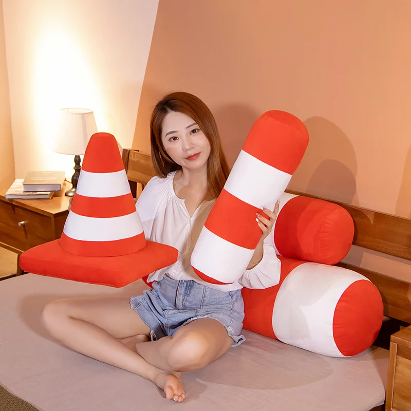 Plush Toys Hot Simulation Vehicle Plush Pillow Creative Roadblock Road Railing Toys Stuffed Soft For Home Decor Prop Sleeping Cushion