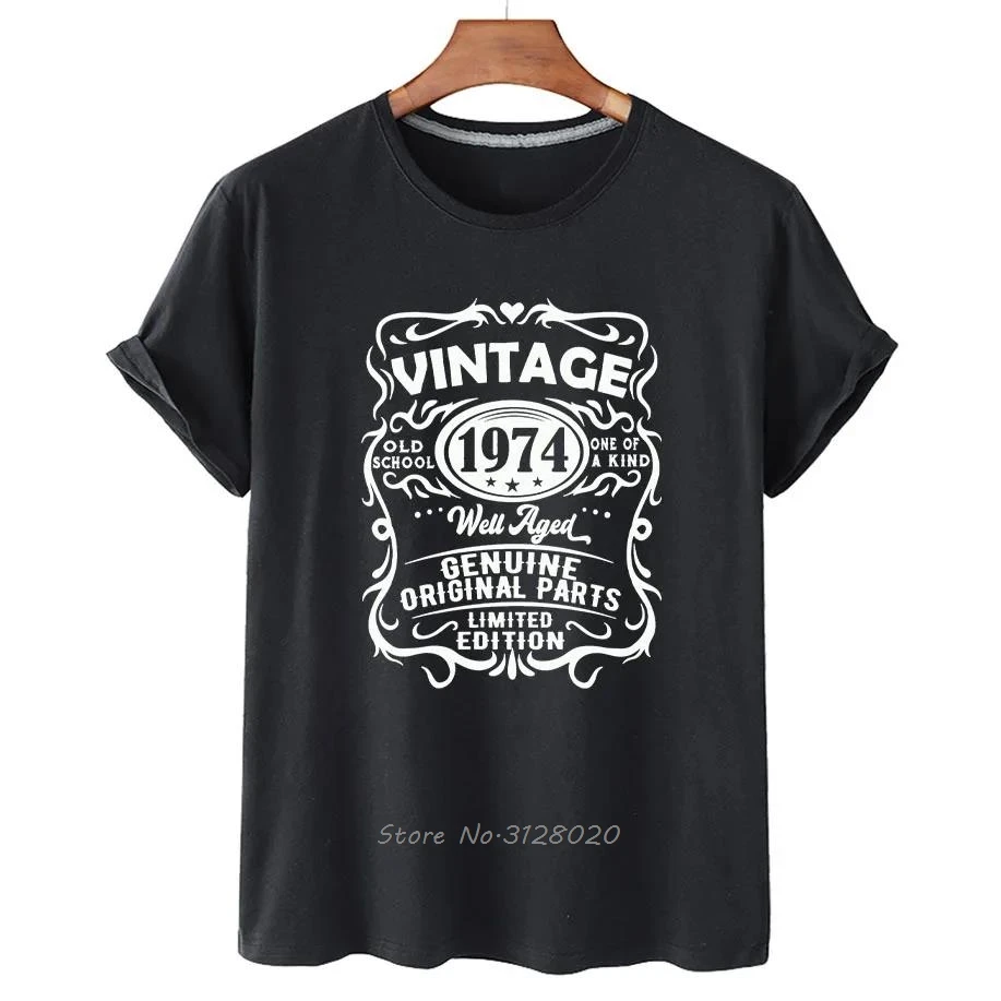 Männer Frauen Geburtstag Jahrestag T-shirt 1964 1974 1984, Familie Party Baumwolle T Shirt Kurzarm T-shirt Vintage T Geschenk Kleidung – Detail 10