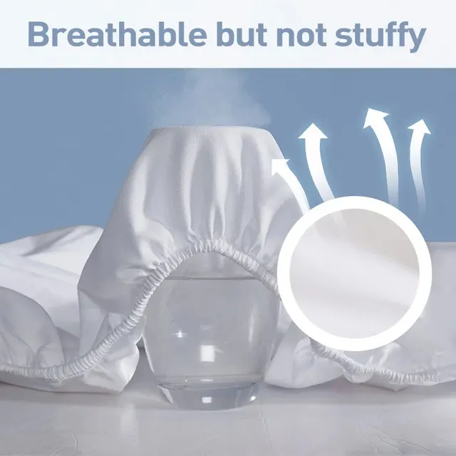 Drap-housse imperméable, housse de literie, matelas de couleur unie, doux, respirant, silencieux, poche profonde, grande taille 3