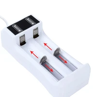 Smart LED Chargering 14500 /18650 Battery Charger Universal 2 Slot Li-ion Battery USB Charger for Rechargeable Batteries