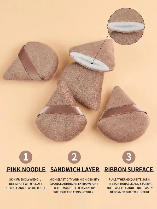 10 multi-color powder puff combination set powder puff set multi-color triangle heart-shaped powder puff cosmetic cotton