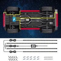 4in1 Neon LED Car Underglow Bottom Light RGB Flexible Waterproof LED Strip Underbody Light APP Remote Control Decorative Lamp 5