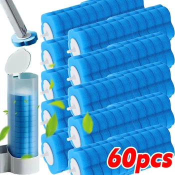 6-60pcs Disposable Replacement Toilet Brush Head Bathroom Wc Brushes Holder Accessories for Home Bedroom Cleaning Pad Kits 1