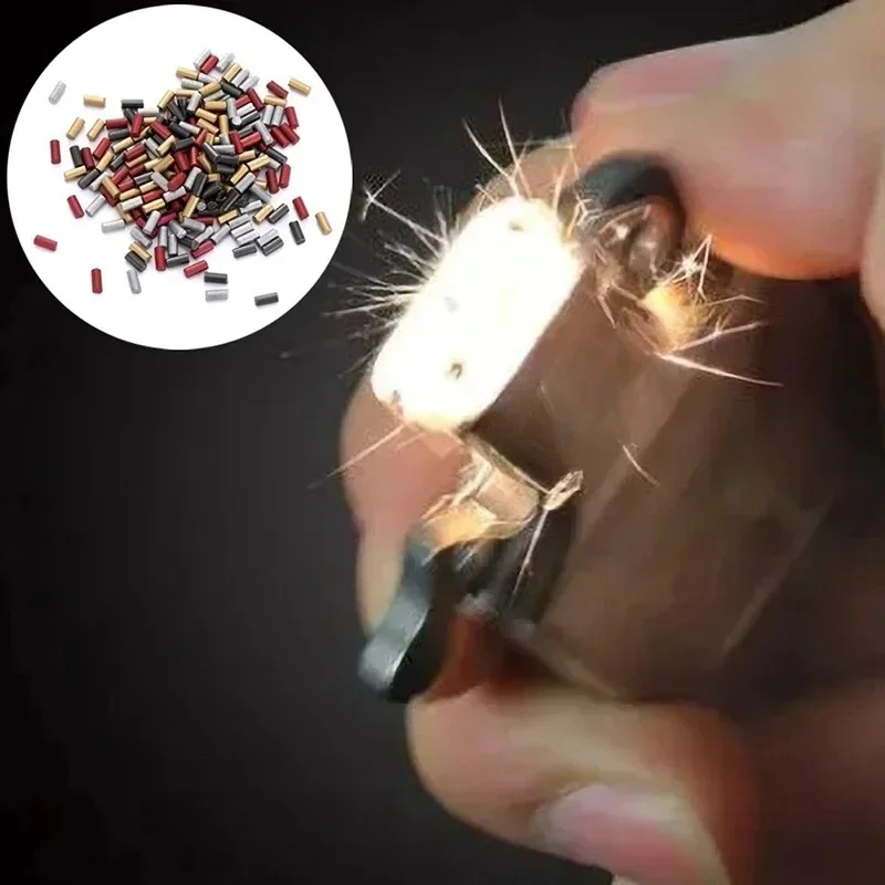 Lighter Flint 100pcs Gold and Black Universal Lighter Flint Stone Cigarette Accessories