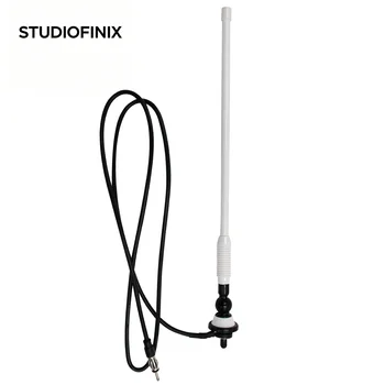Antenna impermeabile marina Studiofinix - Asta flessibile con dipolo d'anatra in gomma, supporta FM/AM per radio per barche, auto, ATV, UTV, RZR, SPA