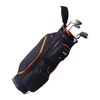 SucceBuy Golf Cart Bag with 14 Way Organizer Divider Top 36” 13 Pockets Premium Cart Bag Durable for Men & Women, Black & Orange