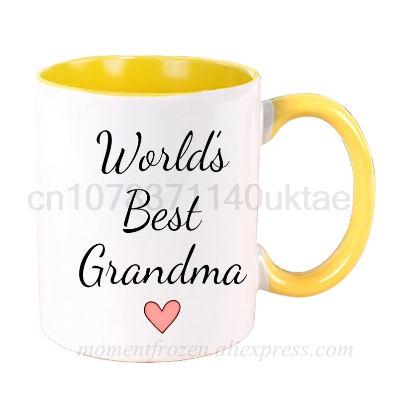 

World лучшая бабушка кружки, бабушка, чашки, подарки, бабушка, кофейные кружки, посуда для напитков, посуда для кофе, домашняя наклейка