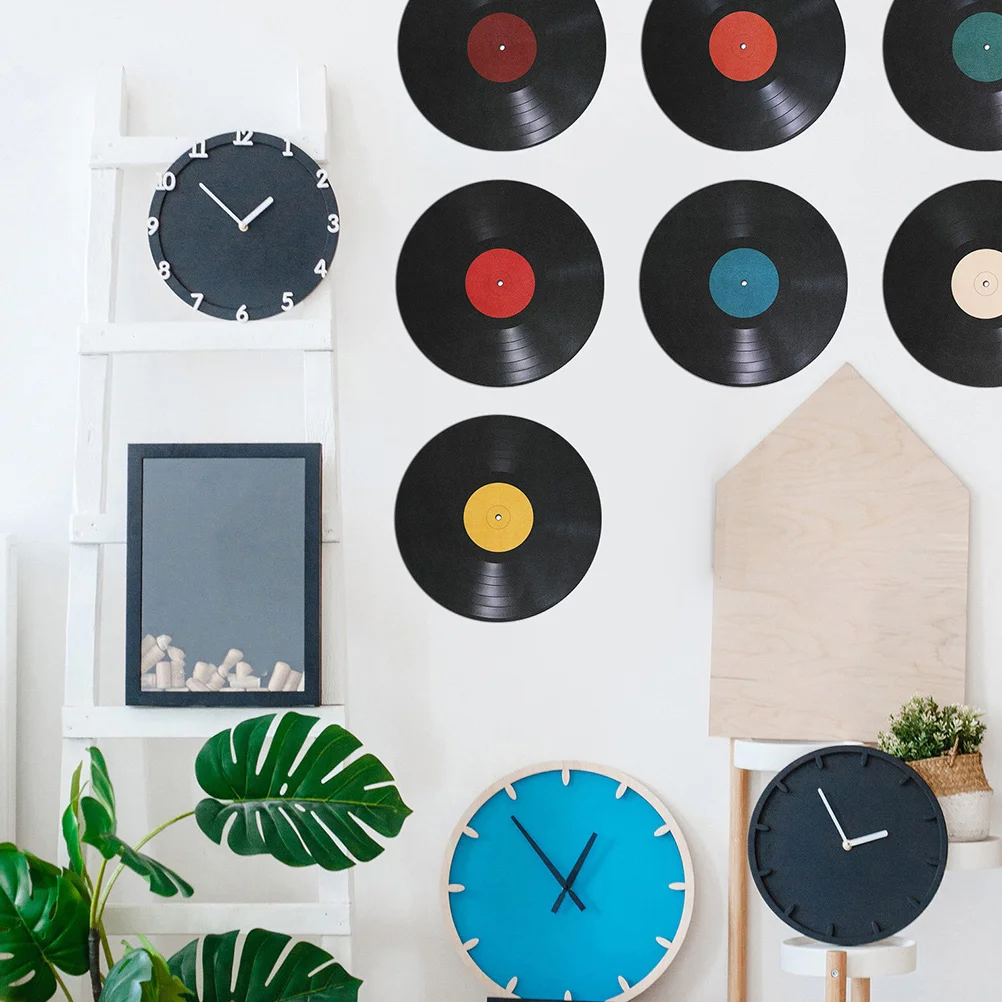 

16pcs Vintage Wall Sticker Vinyl Record Sticker Music Studio Wall Decal Retro Record Wall Sticker