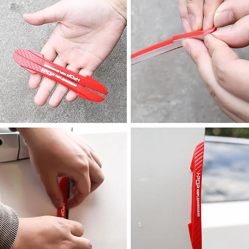 6Pcs Car Door Edge Protection Sticker Rearview Mirror Protects Scratches Protector Car Door Crash Bar Strip Auto Car Accessories