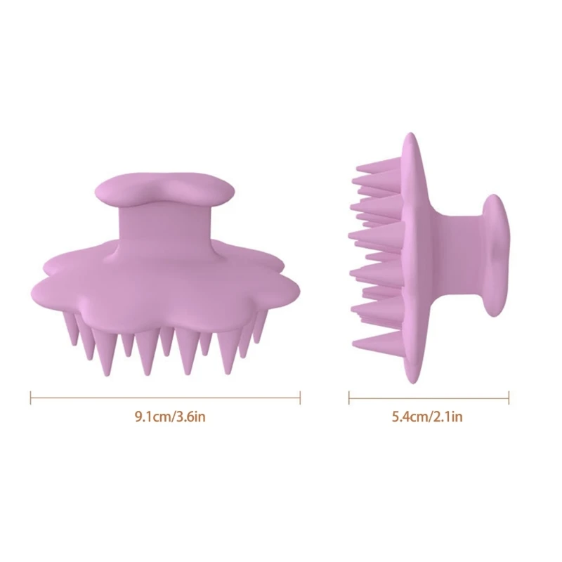 Soft Silicone Baby Head Scalp Massager Shampoo Brush Manual Hair Scrubber with Flexible Bristles Baby Hair Scrub Brush Care