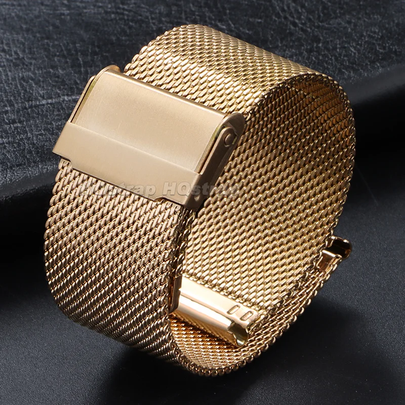 Universal Milanese Mesh Stainless Steel Watch Strap - 0.6mm Adjustable Band