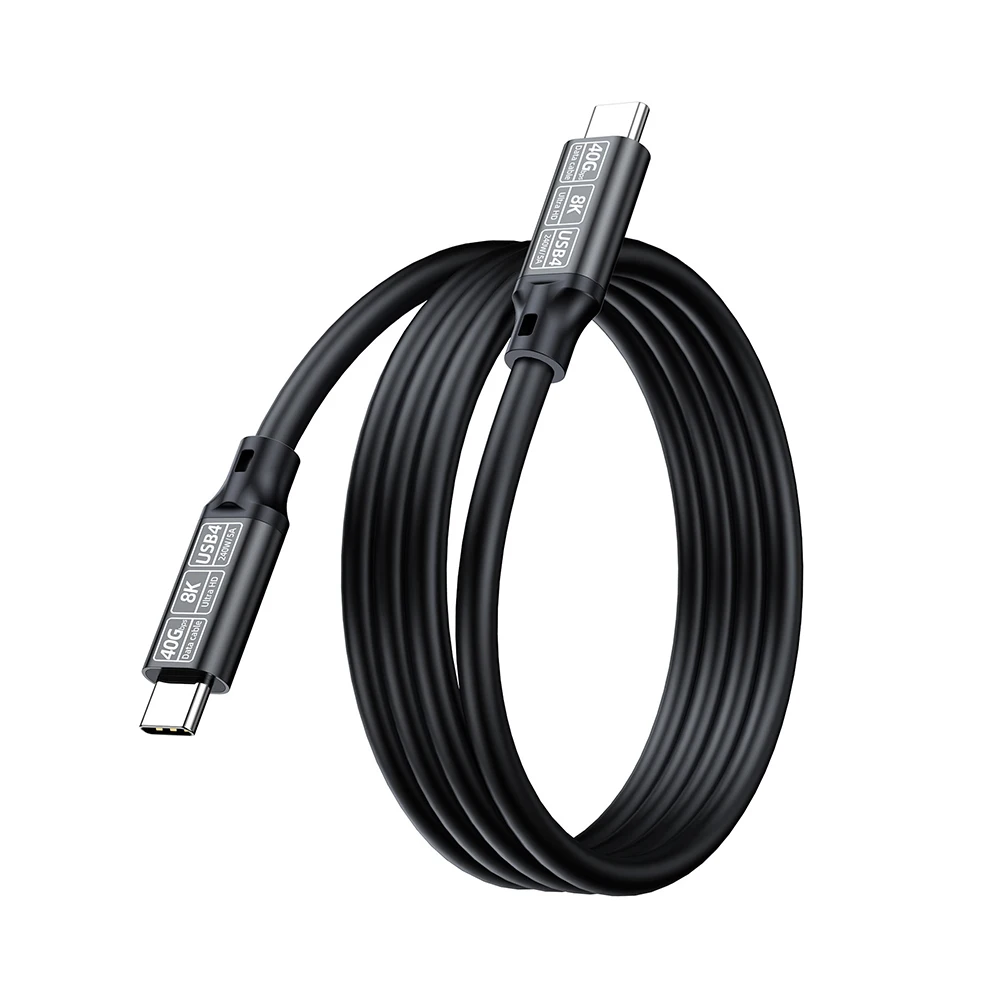 High-Speed USB 4 Cable: 40Gbps Data Transfer, 8K 60Hz Video Support, 240W PD Fast Charging USB-C