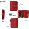 RFID Anti-Theft Retro Wallet for Women, Multi-Card Zipper, Zipper Buckle, Fashion Coin Wallet, Multi-functional Short Wallet 5