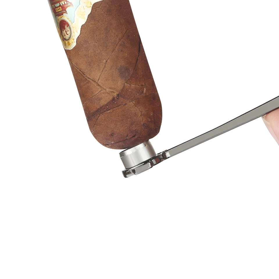 Allume-cigare rechargeable en métal à double jet de flamme bleue, avec coupe-cig