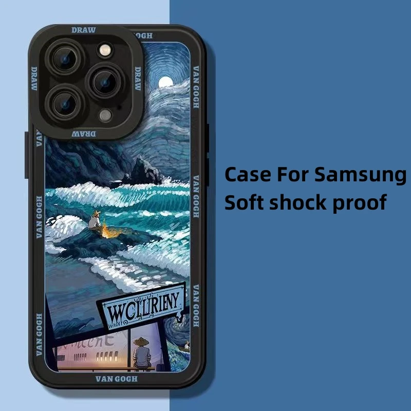 

Чехол для телефона с картинами Ван Гога маслом для Samsung Galaxy S10 S22 S21 S20 Ultra Plus FE S10 S9 S10E Note 20 Ultra 10 9 Plus