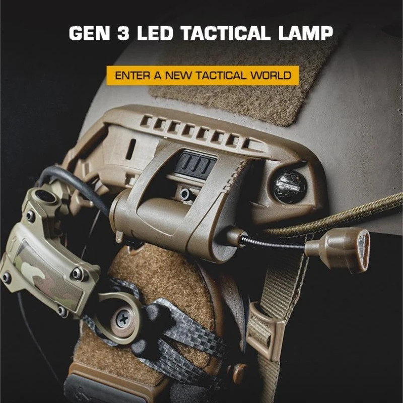 MPLSCHARGEAirsoftHelmetLightNylonEnergysavingStrong4ModesLEDHelmetFlashlightfor