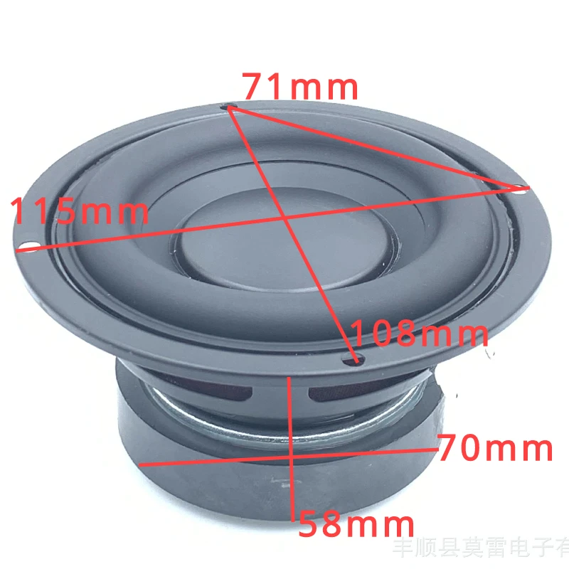 SOTAMIA 1Pcs 4.5 Inch Woofer Speakers 115mm 4 Ohm 30W Bass Speaker Low Frequency Audio Sound Music Home Theater Hifi Loudspeaker