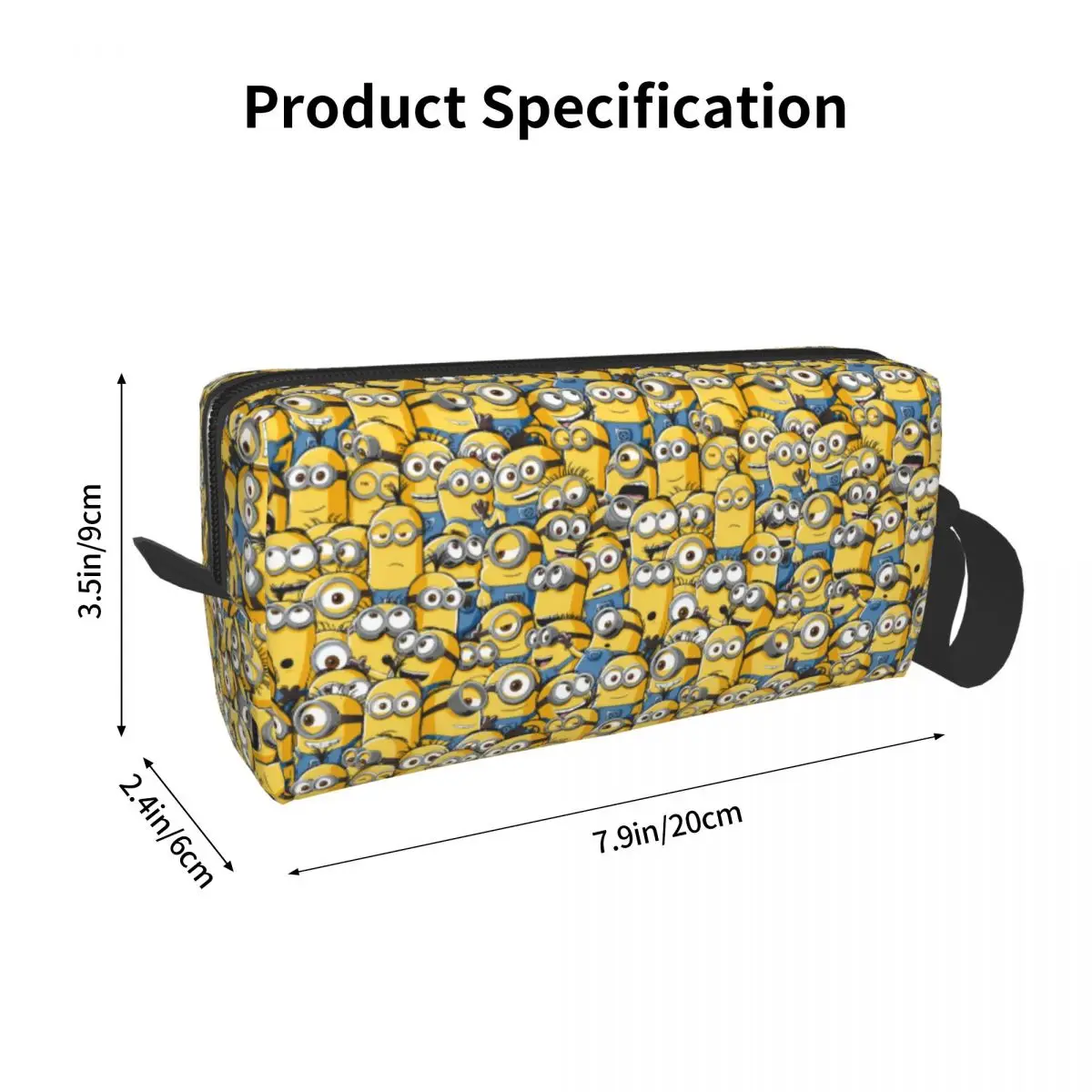 Custom Minions Anime Cosmetic Bag Women Fashion Large Capacity Cartoon Minion Makeup Case Beauty Storage Toiletry Bags 6
