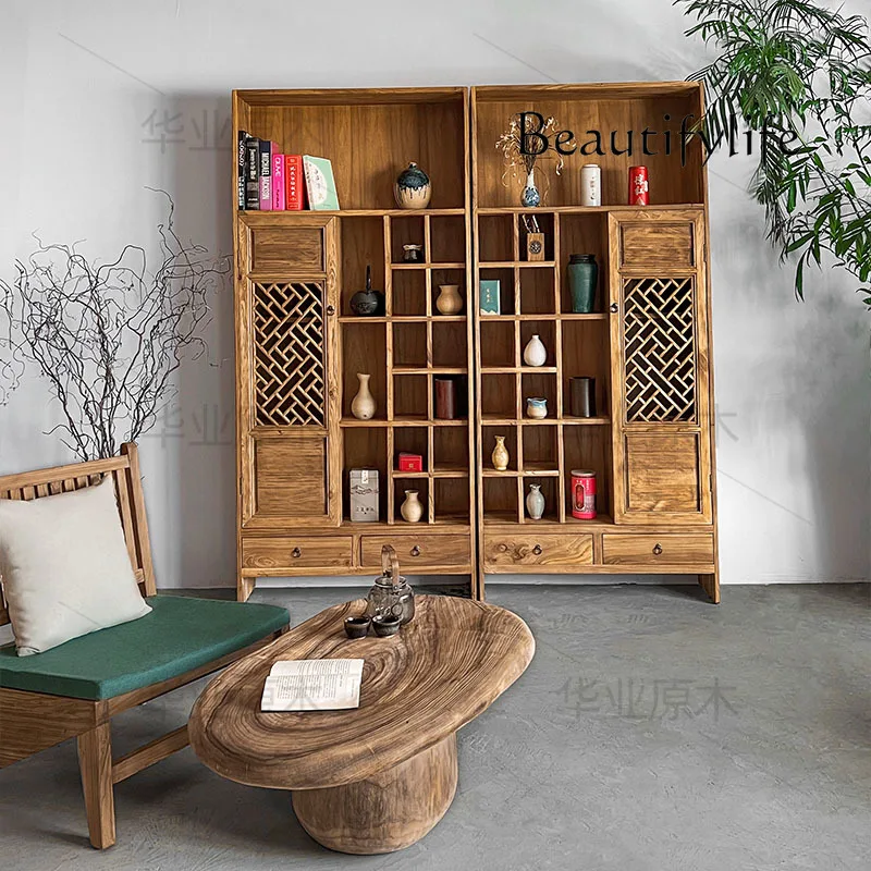 

Nordic Style Log Display Cabinet Household Minimalist Storage Rack