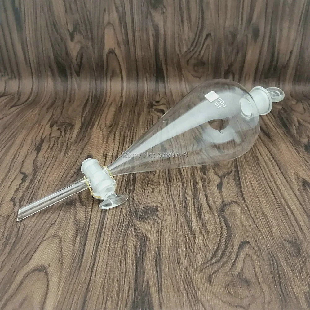 Laboratory 60 to 1000ml Glass Pear-Shaped Separatory Funnel Dropping funnel Used to Eurify Essential Oil Chemical Experiment