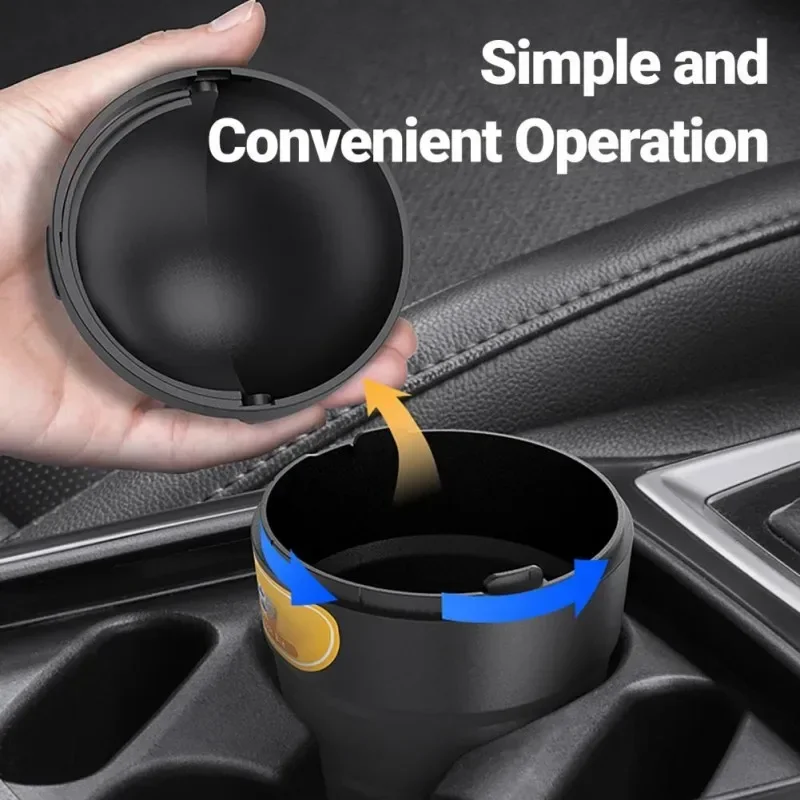 Universal Car Trash Can Auto Organizer Storage Box with Swing Lid Cute Mini Automotive Leakproof Vehicle Trash Bin for Car