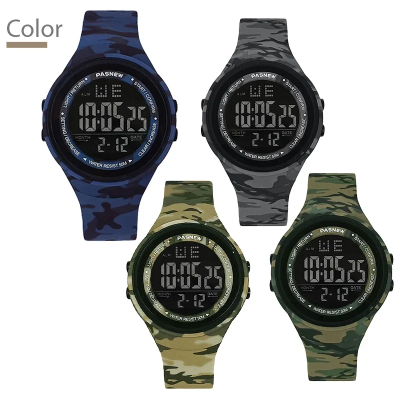 Tactical Sport Watches Men Camouflage Outdoor Expedition Electronic Handwatch Boy Multifunction Diver Digital Wristwatches Male
