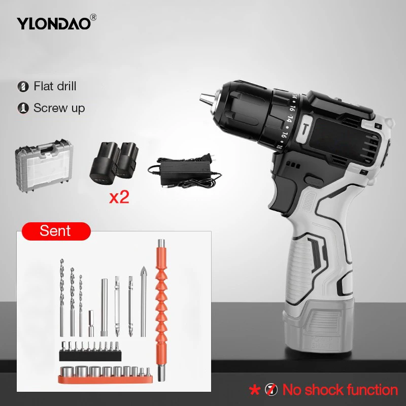 16.8V Cordless Electric Screwdriver Wireless Electric Impact Drill 120Nm Adjust Torque Driver