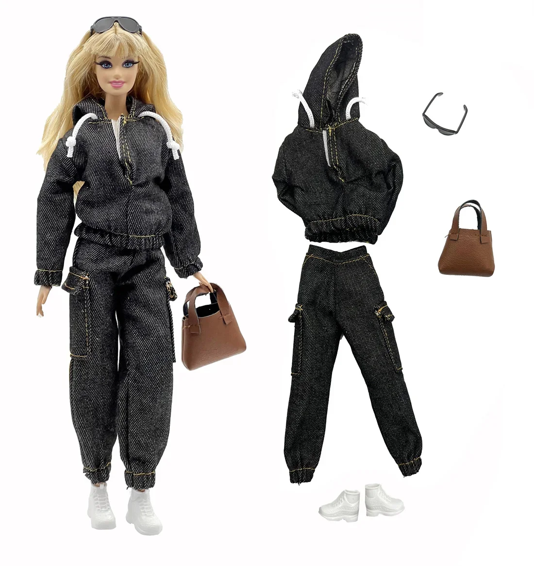 1 مجموعة القماش إكسسوارات دمي نموذج الموضة ملابس غ...