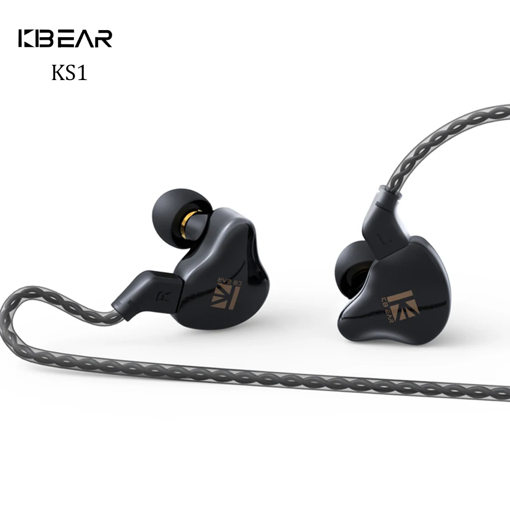 KBEAR 듀얼 마그네틱 회로 다이나믹 유선 이어폰, 게이밍 헤드폰, 인이어 모니터, 음악 이어버드 헤드셋, kbear ks1 ks2 IEM 
