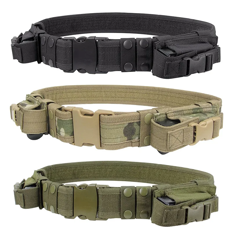 

Hunting Equipment System Tactical Men Belt Waist Support Security Military Combat Duty Utility Belt with Magazine Pouches