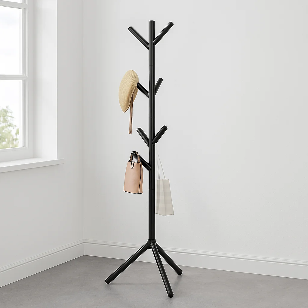 Vertical Tree Branch Design Multi-Level Floor-Standing Clothes Coat Hat Scarf Handbag Storage Hanger Organizer For Bedroom
