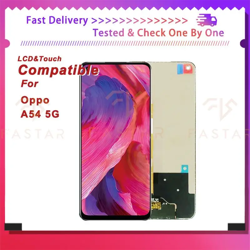 

A54 5G 6,5 "оригинальный для Oppo A54 5G ЖК-дисплей, сенсорный дигитайзер в сборе, сменный экран телефона Oppo A54 5G LCD